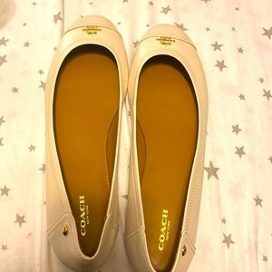 Coach cream flats